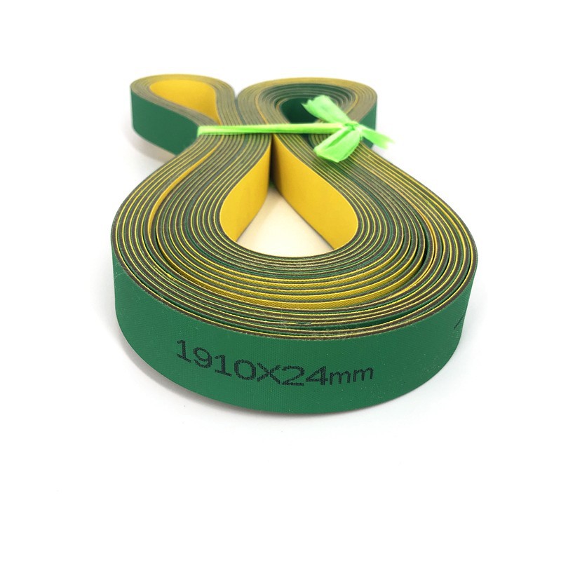 Customized nylon sheet base belt,nitrile rubber flat belt,yellow green belt, elevator belt