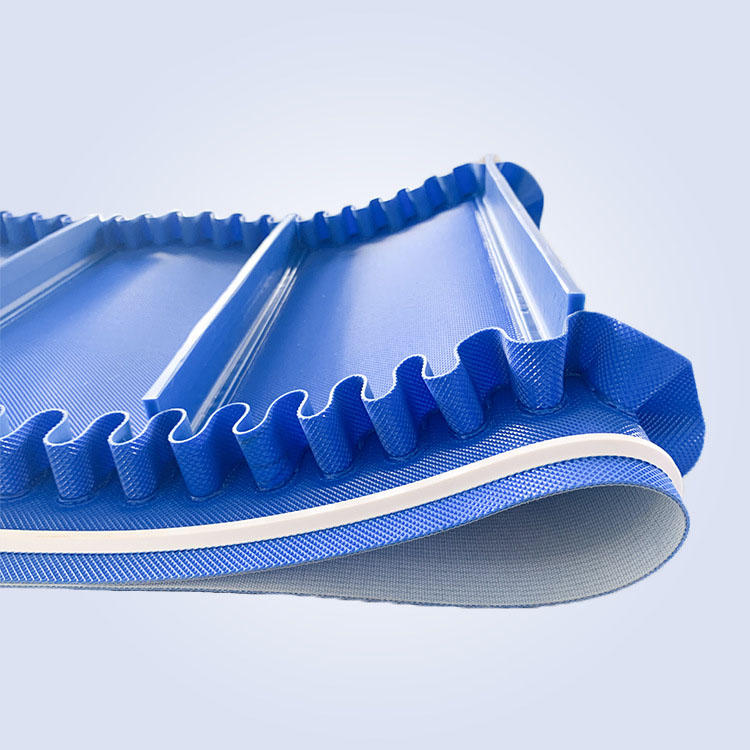 PVC skirt edge baffle conveyor belt