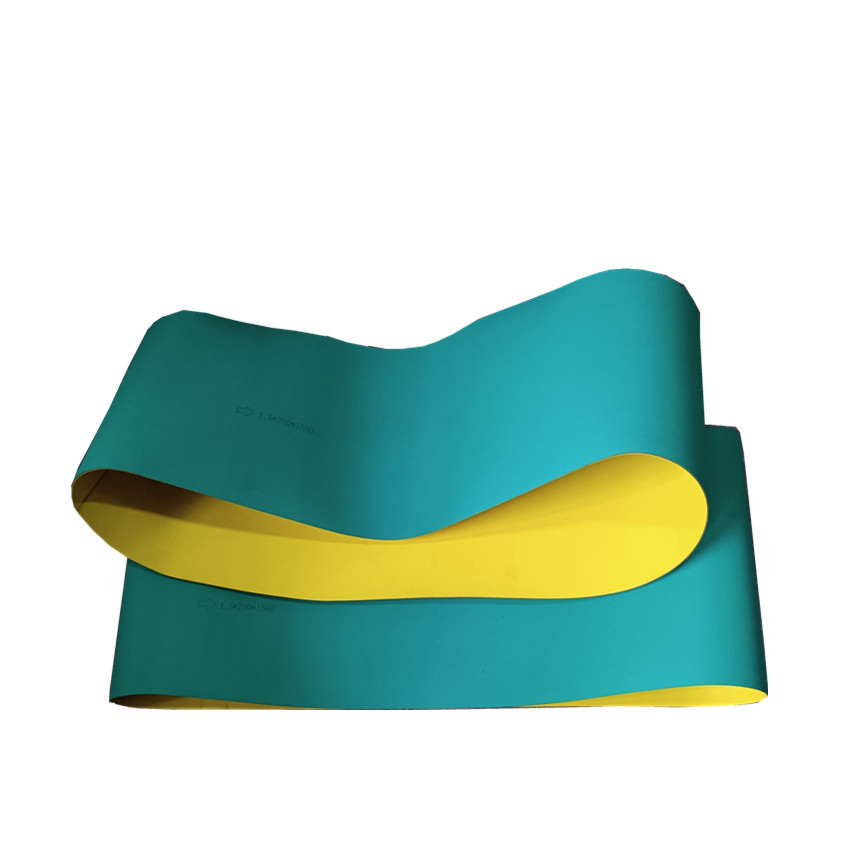 Customized nylon sheet base belt,nitrile rubber flat belt,yellow green belt, elevator belt